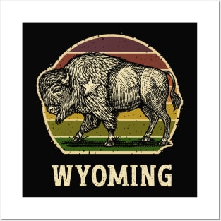 Wyoming bison Posters and Art